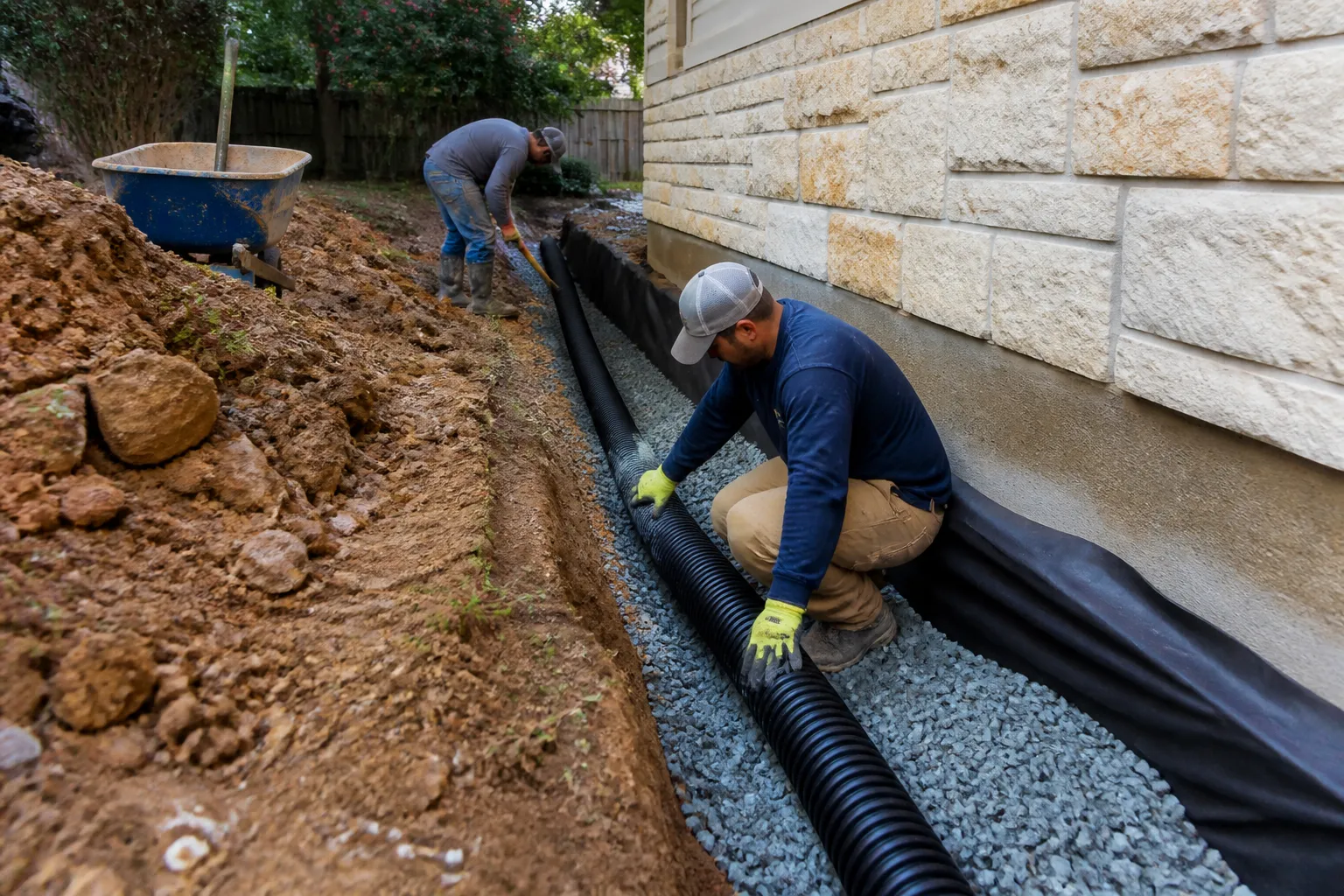 French Drain Installation